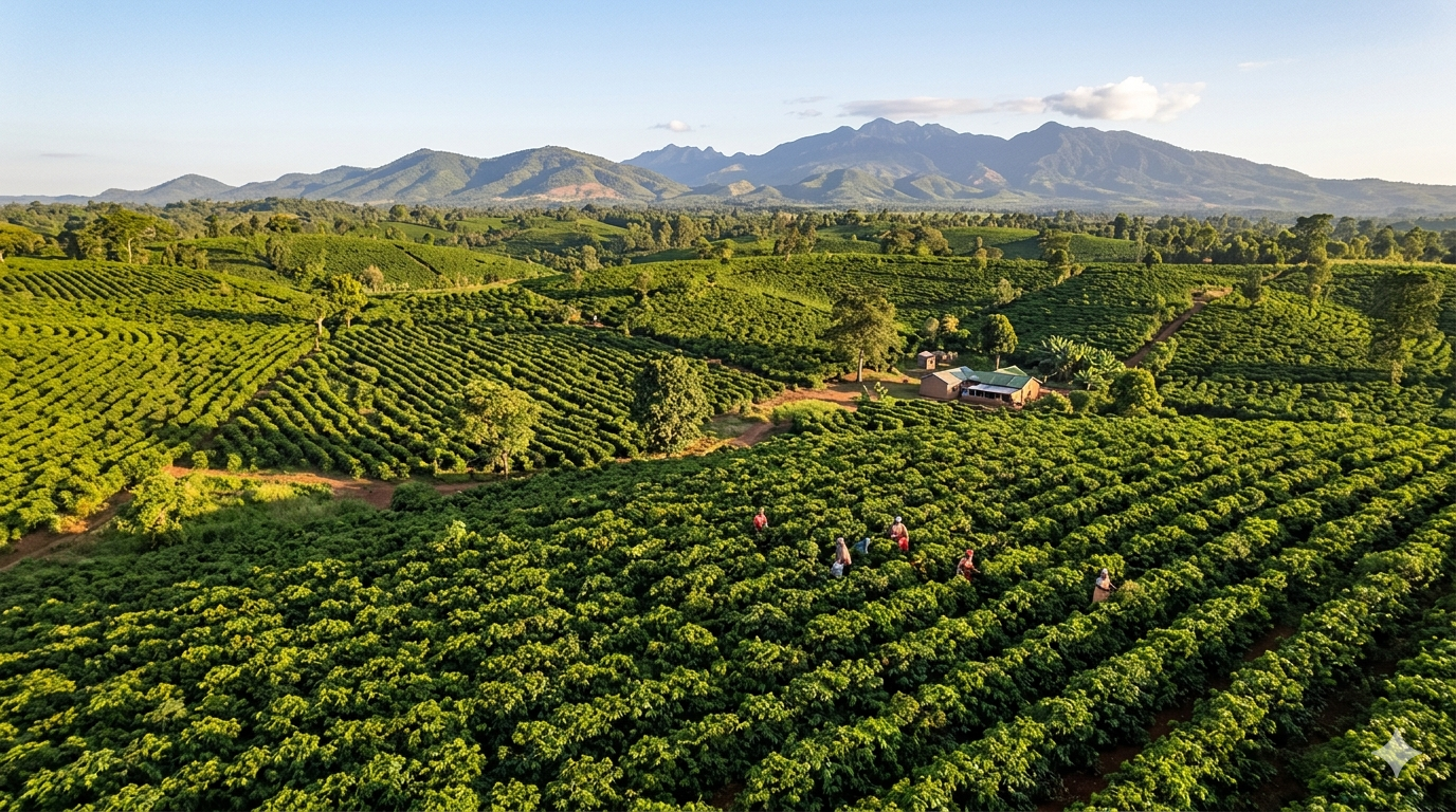 Coffee farms in Mbinga, Southern Highlands, Tanzania